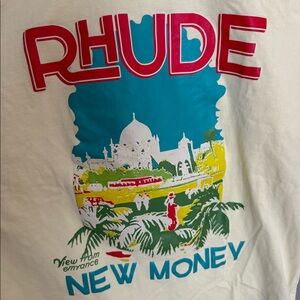 Rhude . new money graphic t-shirt unauth